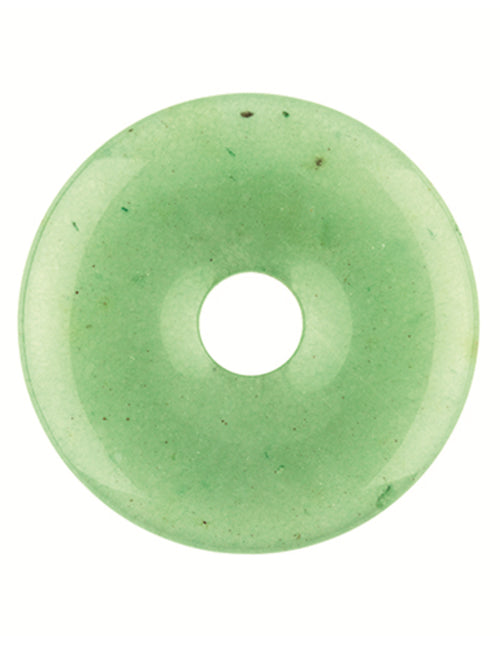 Grön aventurin donut, polerad, 30 mm