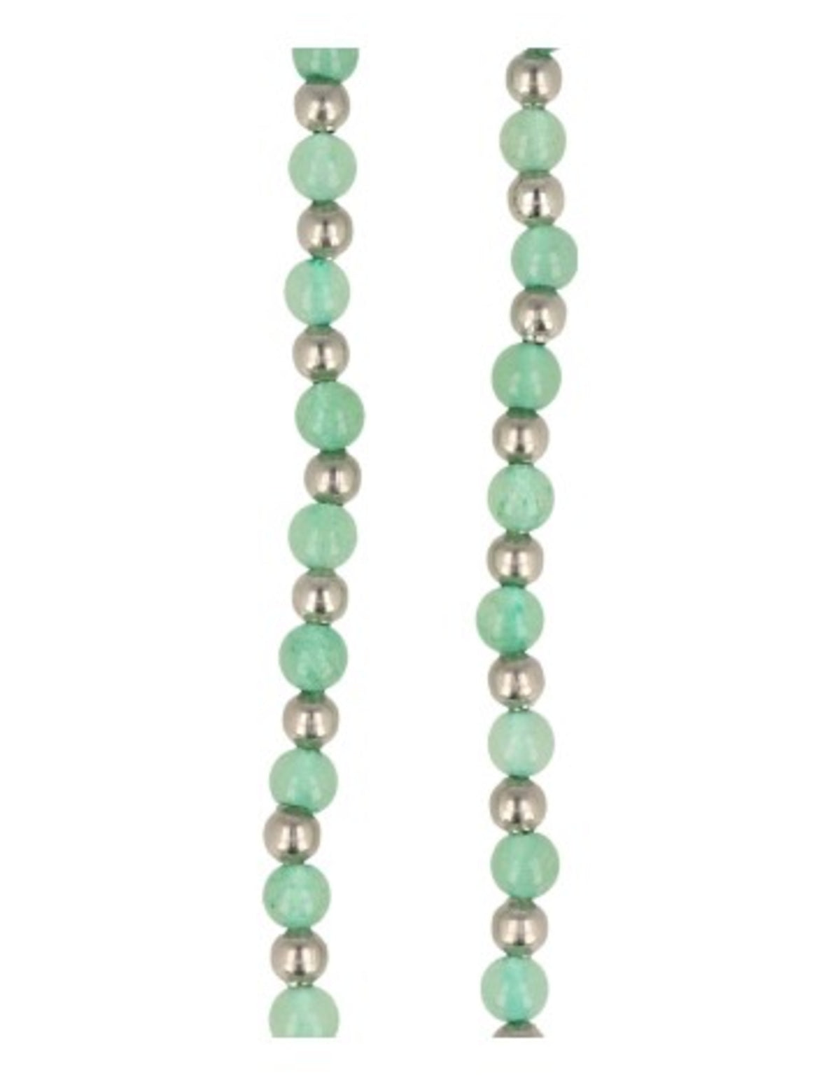 Grön aventurin halsband Ibiza Love, 4 mm pärlor, 45 cm