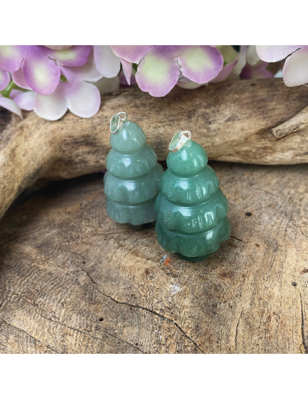 Aventurin julgranshänge, grönt, 4 cm (20 g)