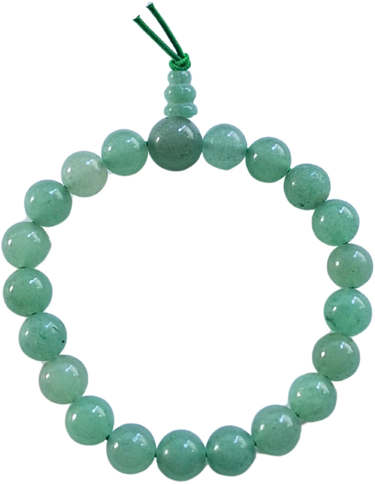 Grön aventurin armband, 8 mm pärlor, 18 cm