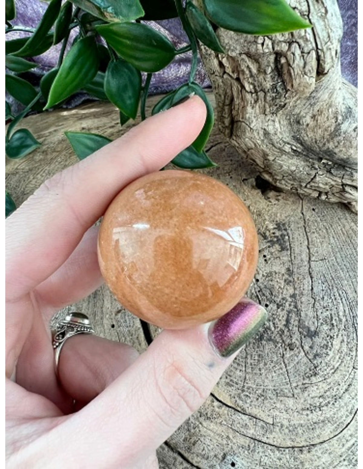 Aventurin kula, orange, 40 mm