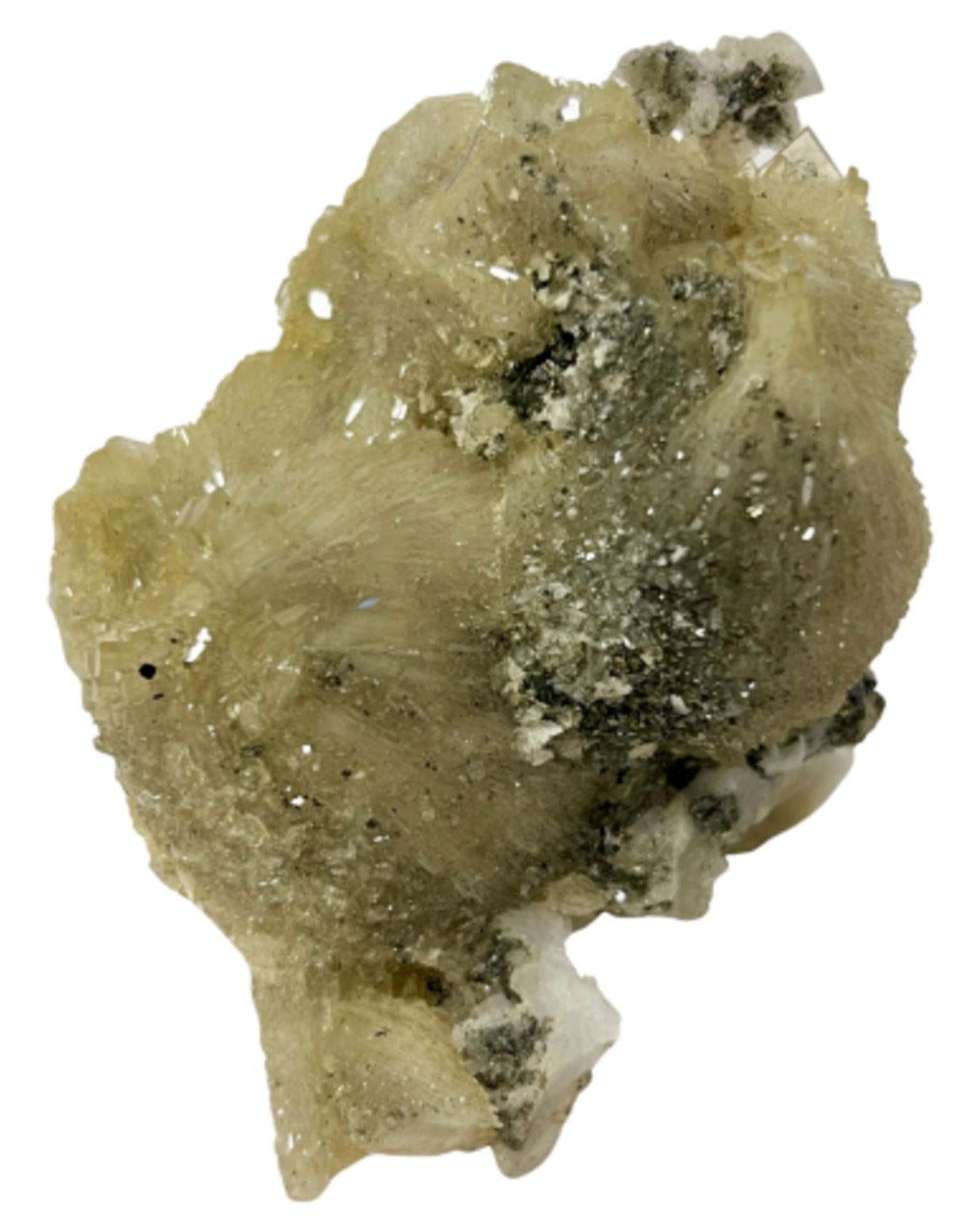 Baryt mineralprov med kalcit och kopparkis, 527 g, nr 3