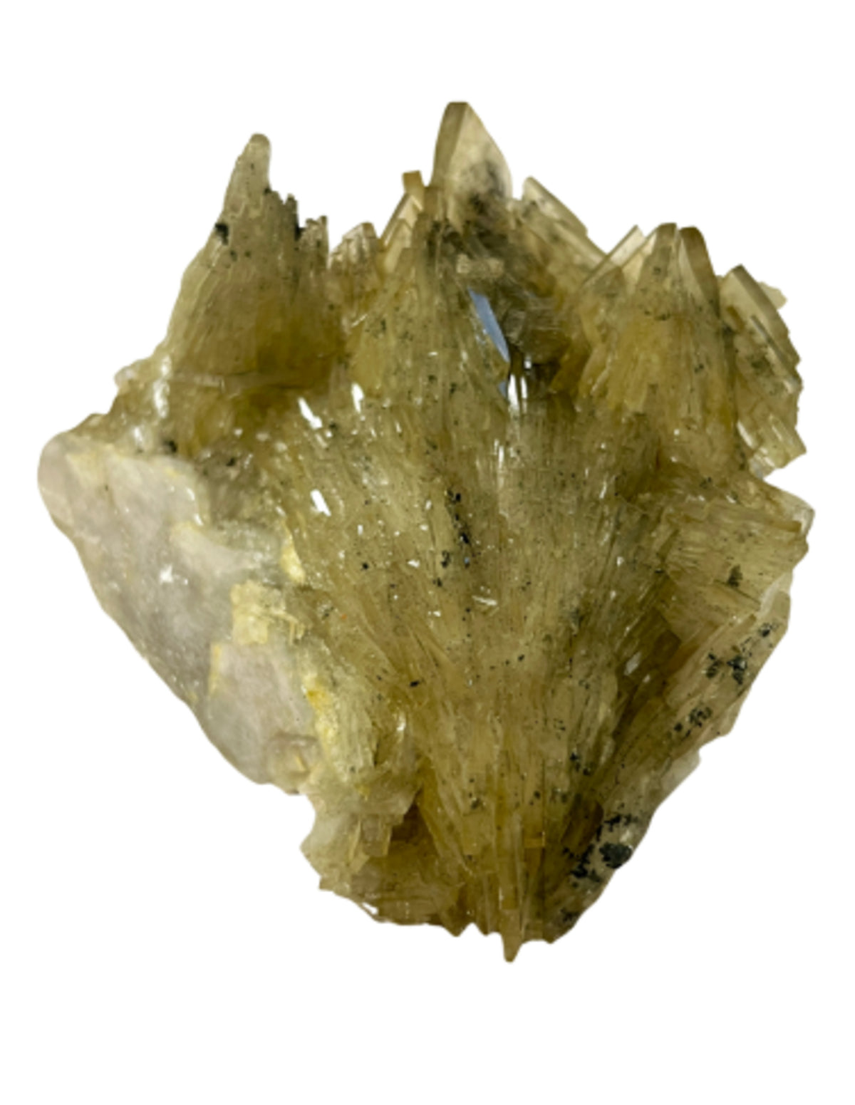 Baryt mineralprov med kalcit och kopparkis, 440 g, nr 5