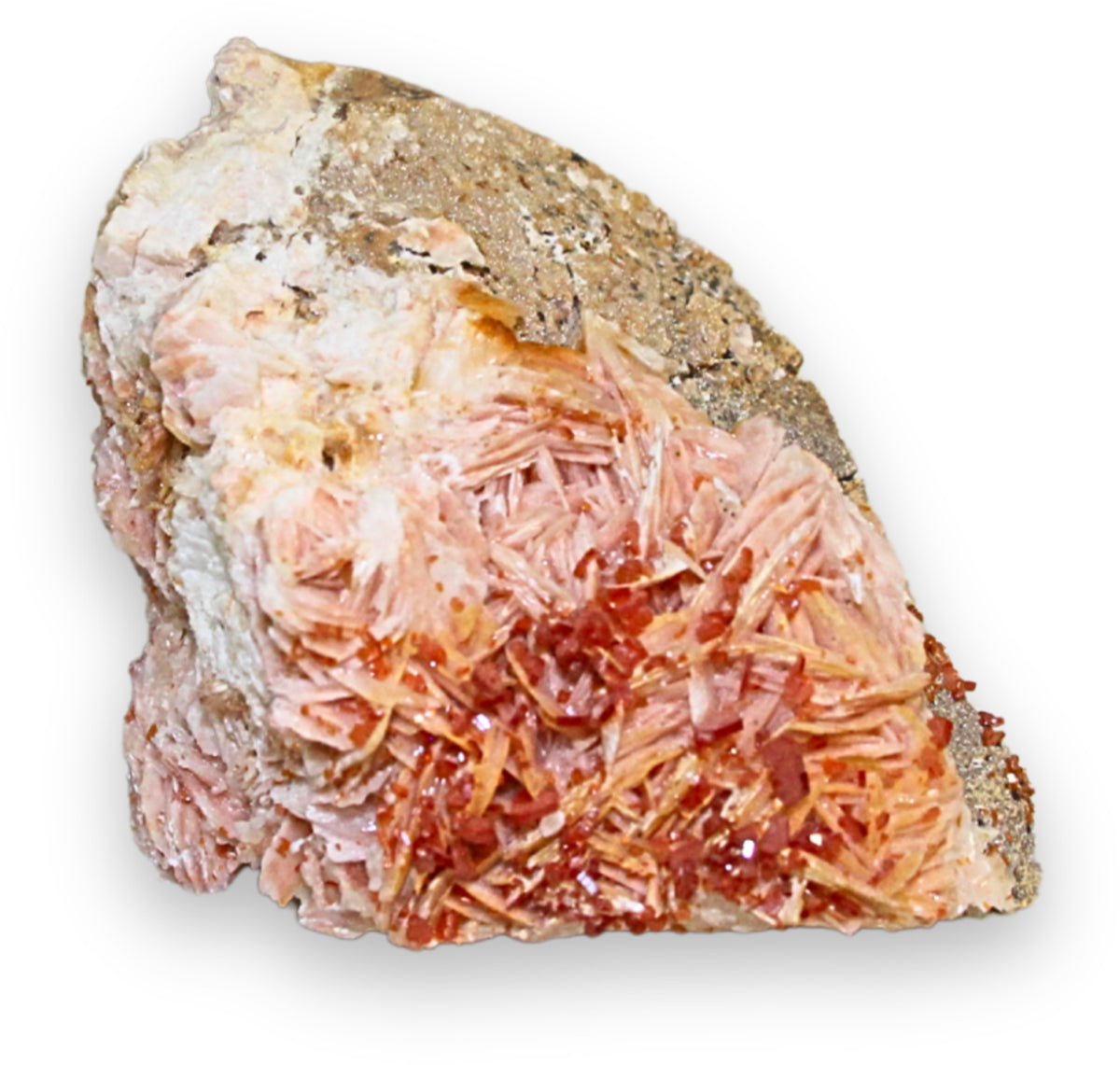 Baryt kristall med vanadinit, 8,9 cm, nr 34