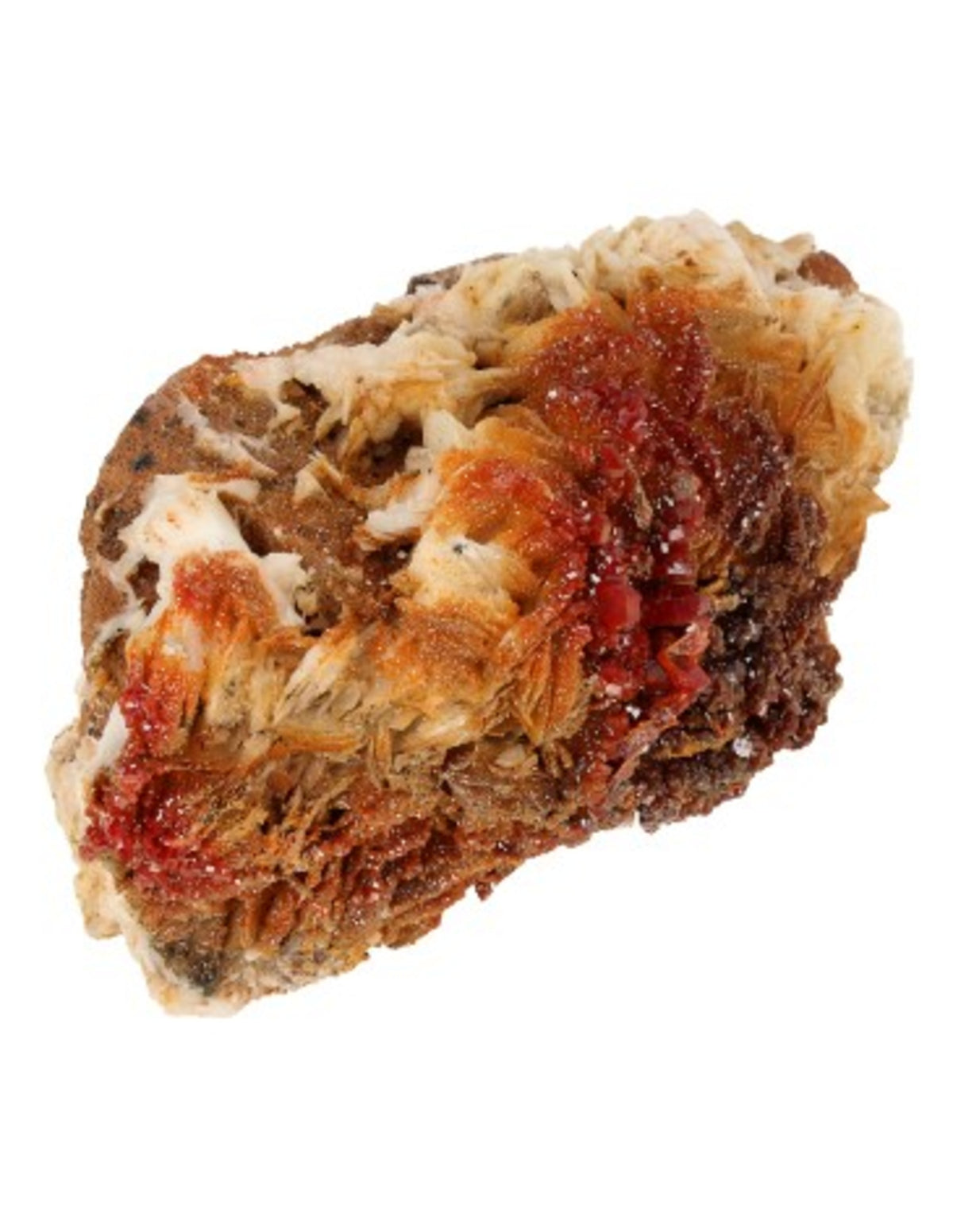 Baryt kristall med vanadinit, 13 x 6 x 8 cm, 988 g, nr 4