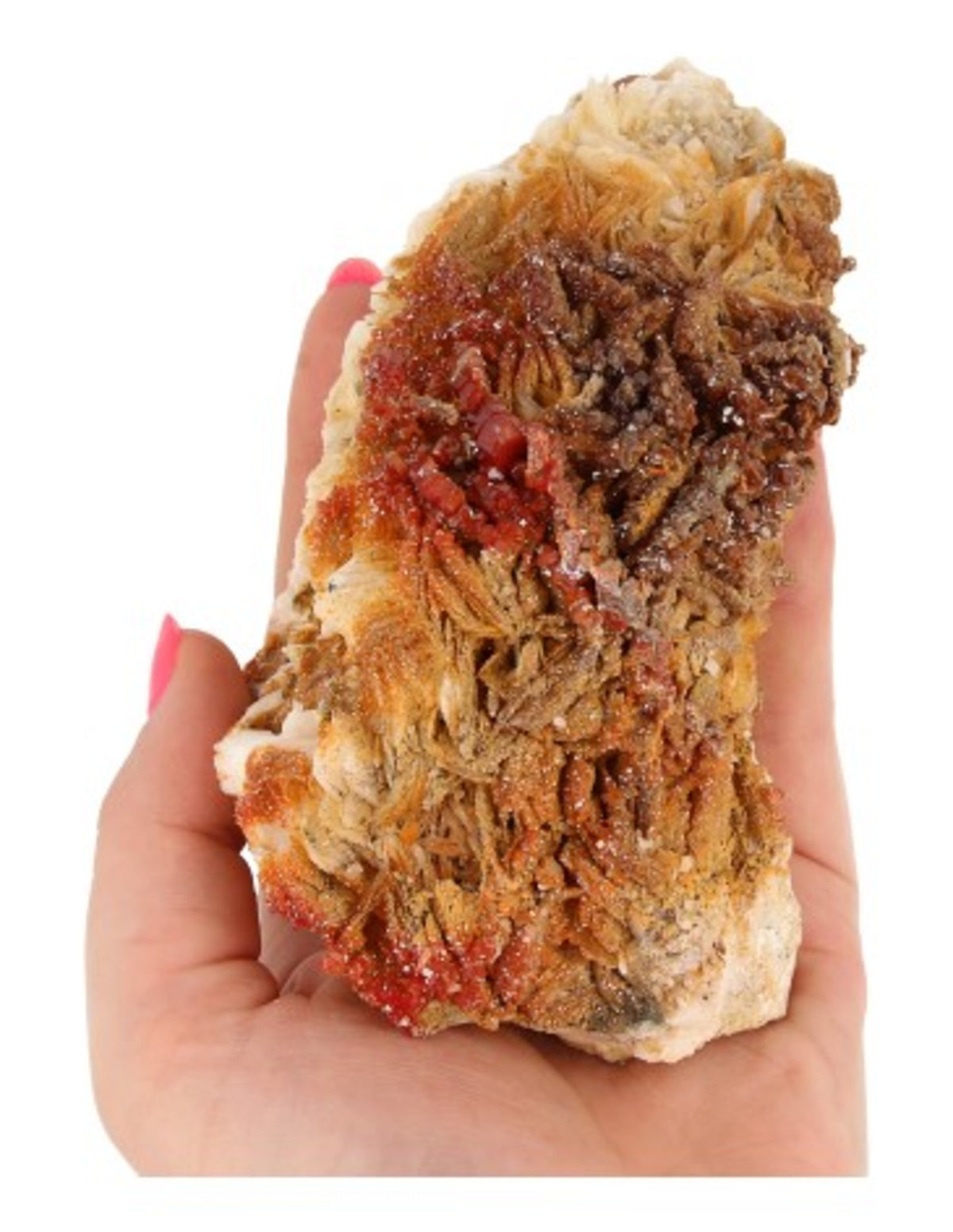 Baryt kristall med vanadinit, 13 x 6 x 8 cm, 988 g, nr 4