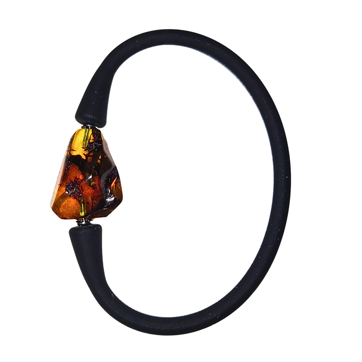 Bärnsten armband med silikonband, 16 cm