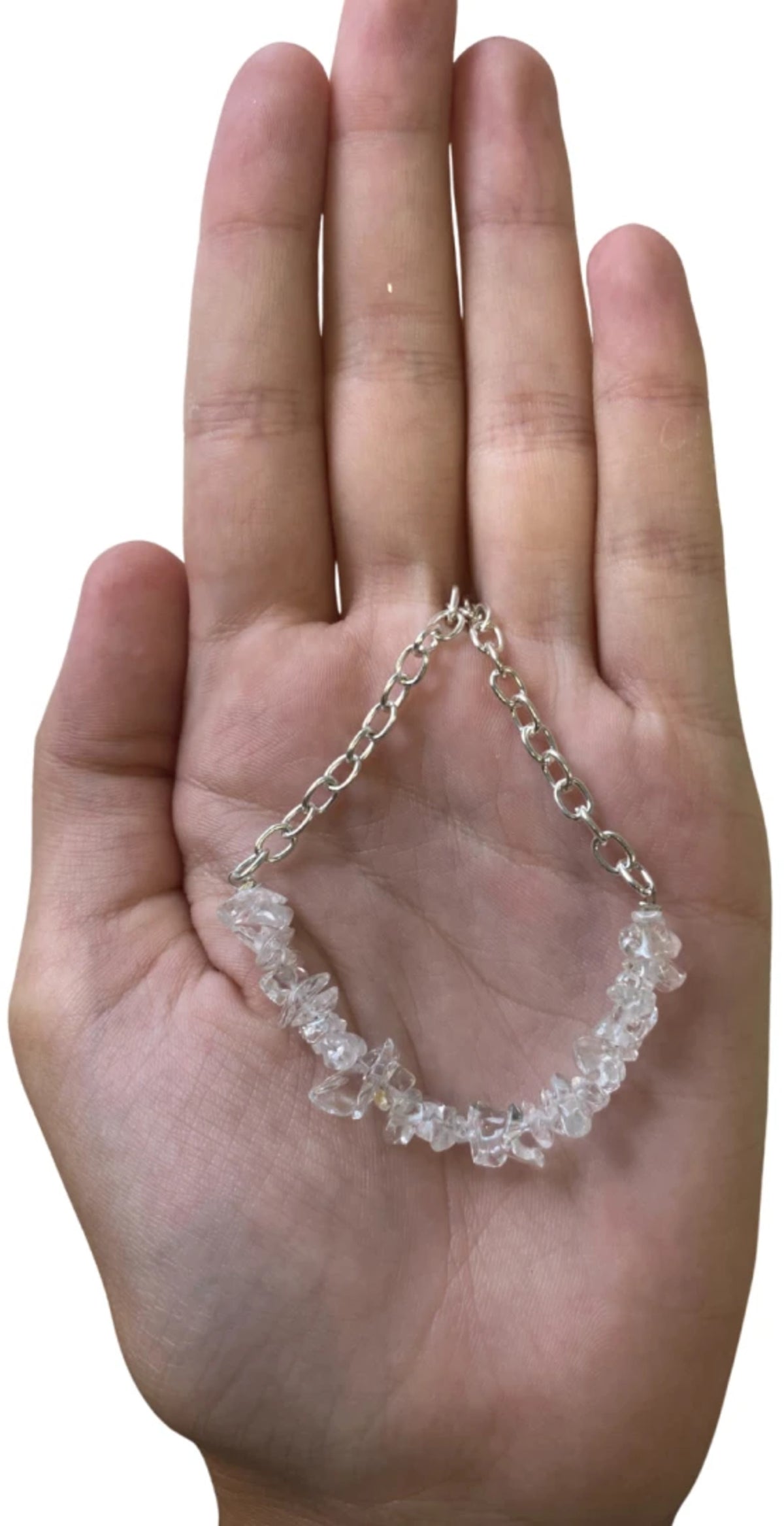 Bergkristall halsband, bar, justerbart