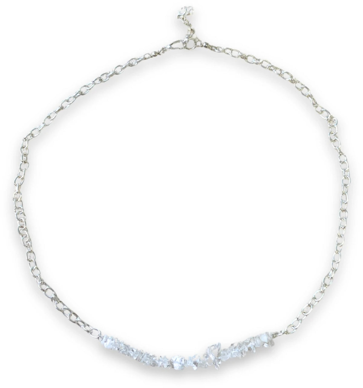 Bergkristall halsband, bar, justerbart