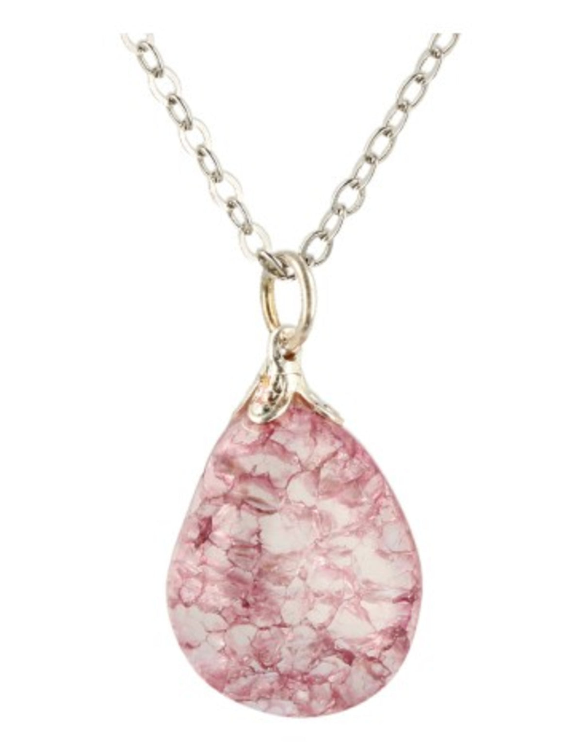 Bergkristall hänge, crackle, rosa (färgat)