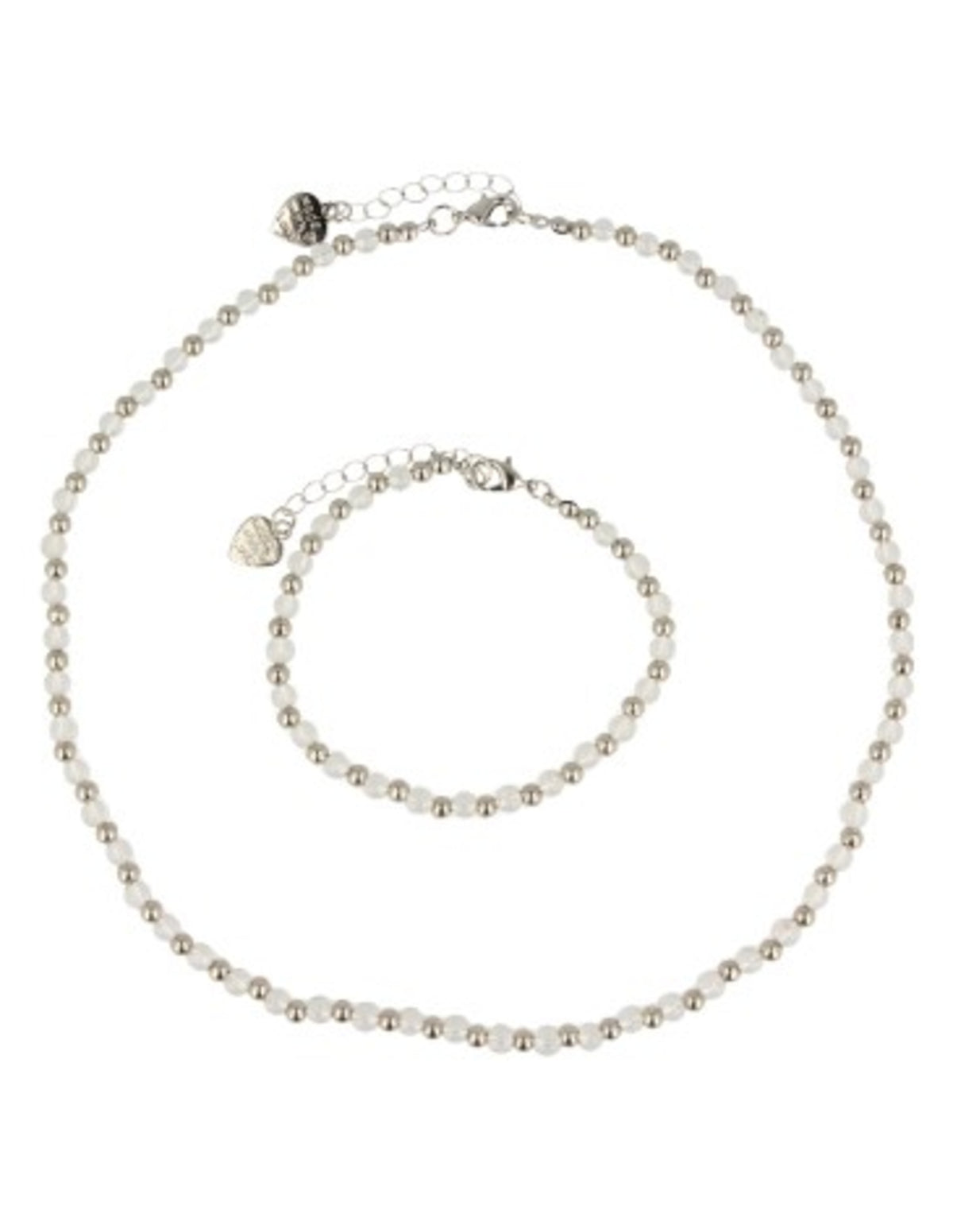 Bergkristall halsband, Ibiza love, 45 cm