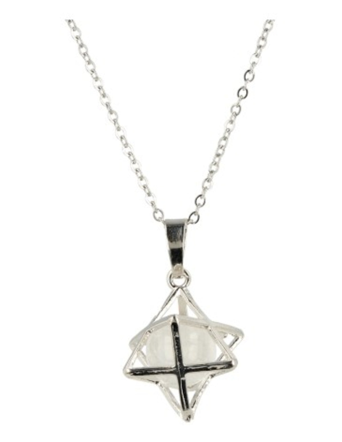 Bergkristall hänge, merkabah-bur, 2,5 cm