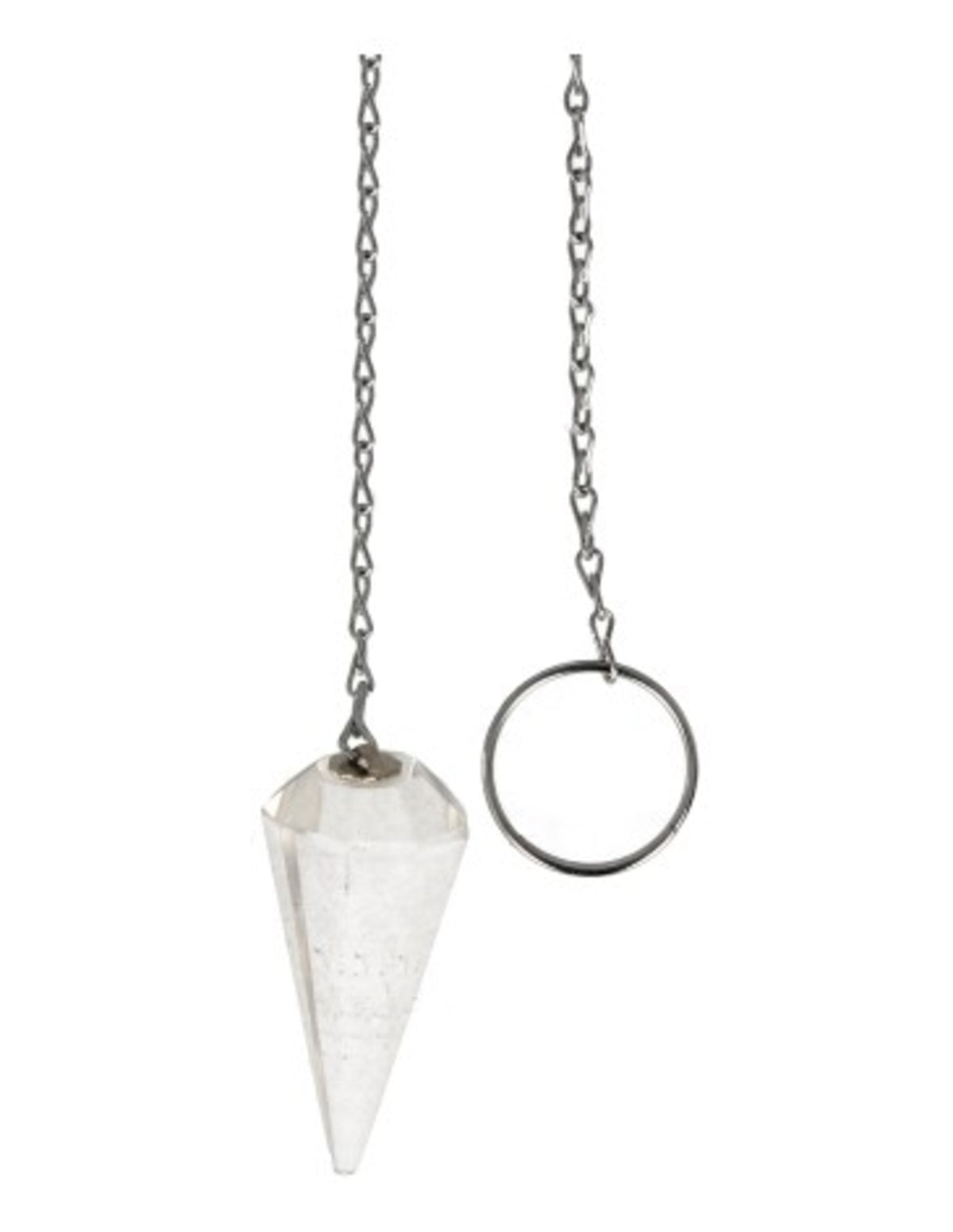 Bergkristall pendel multifacet, 3 till 4 cm
