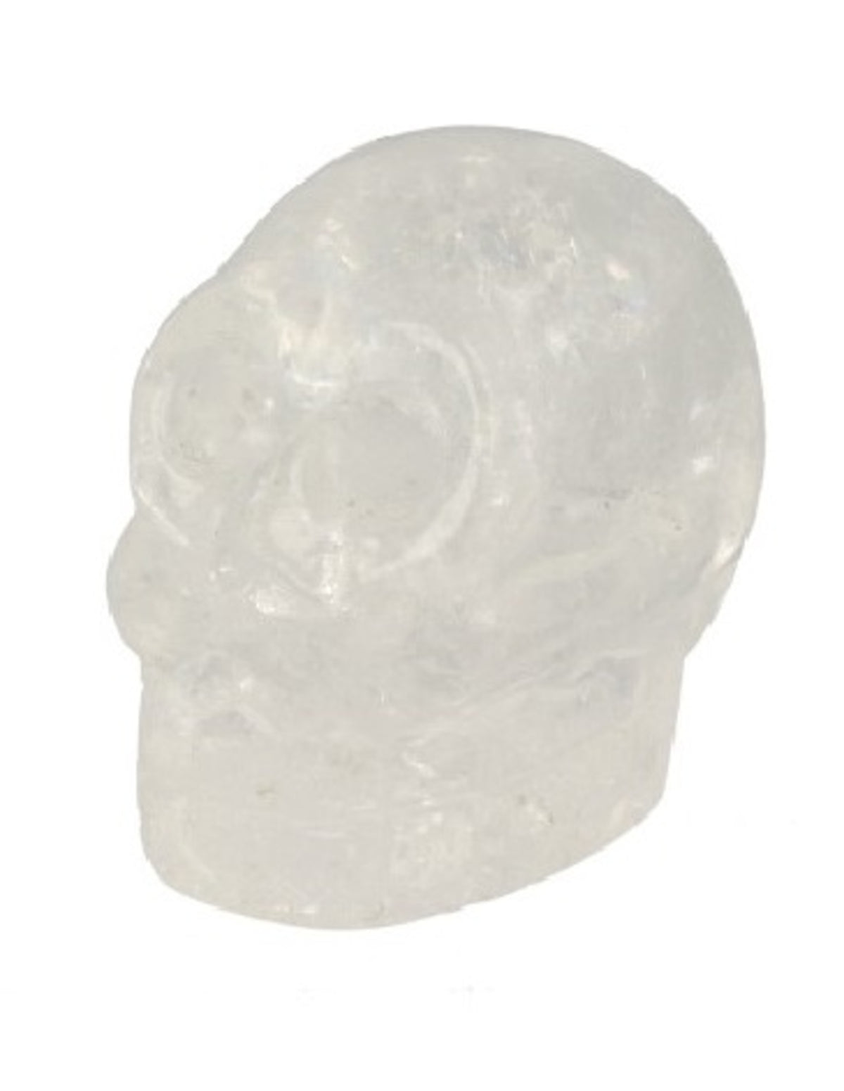 Bergkristall dödskalle, genomborrad, 40 mm