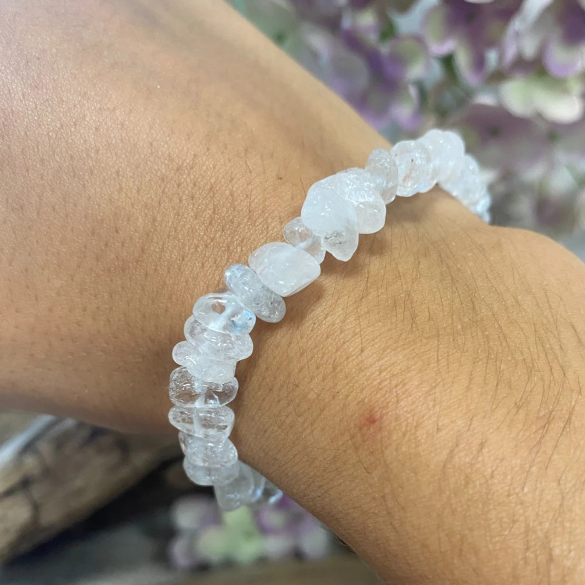 Bergkristall armband, splitstenar