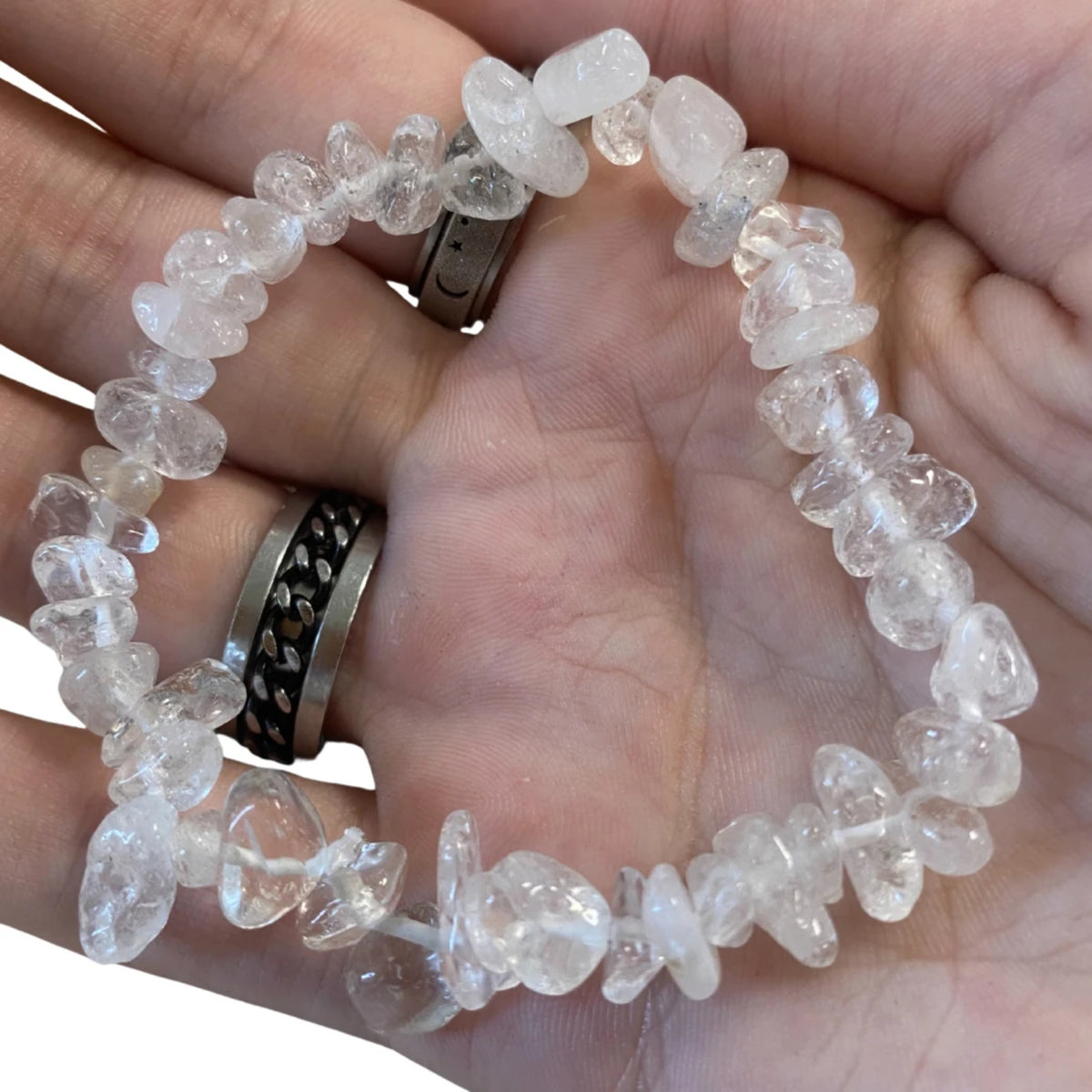 Bergkristall armband, splitstenar