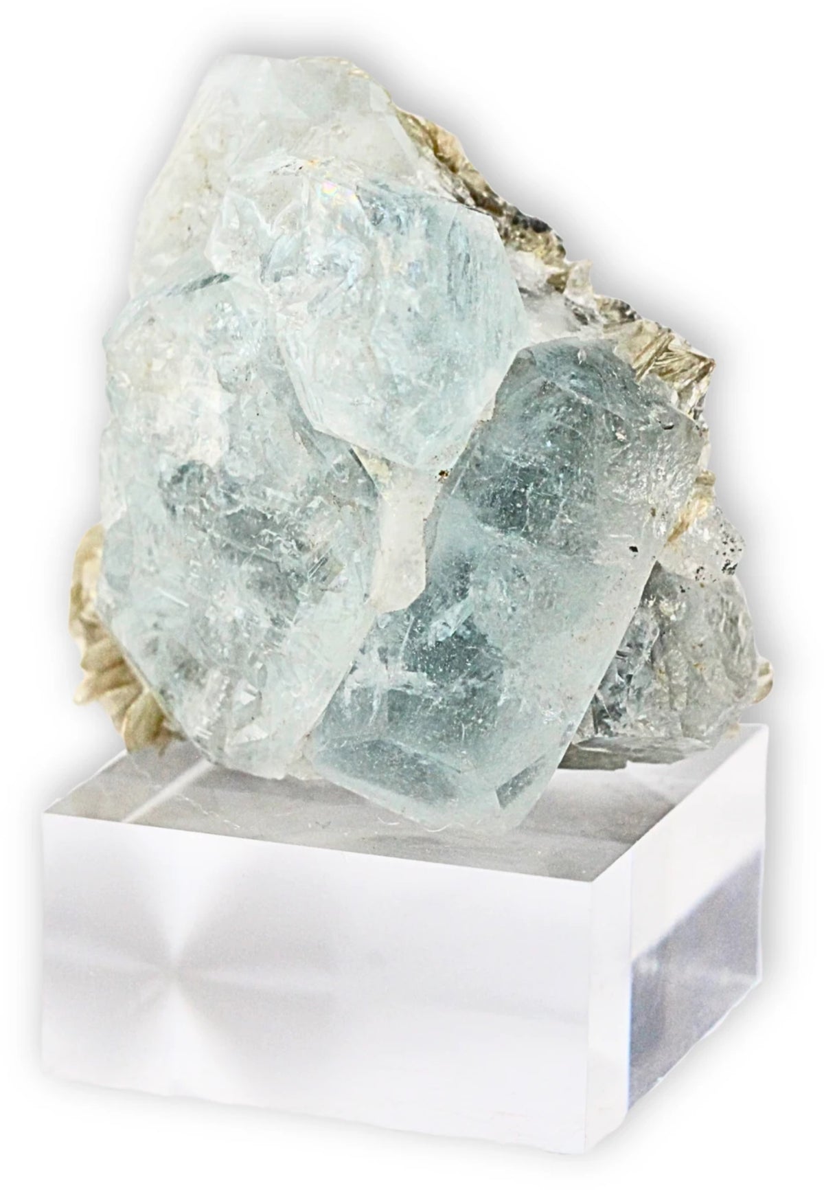 Akvamarin kristall, rå, 9 x 6,5 x 5 cm, nr 92