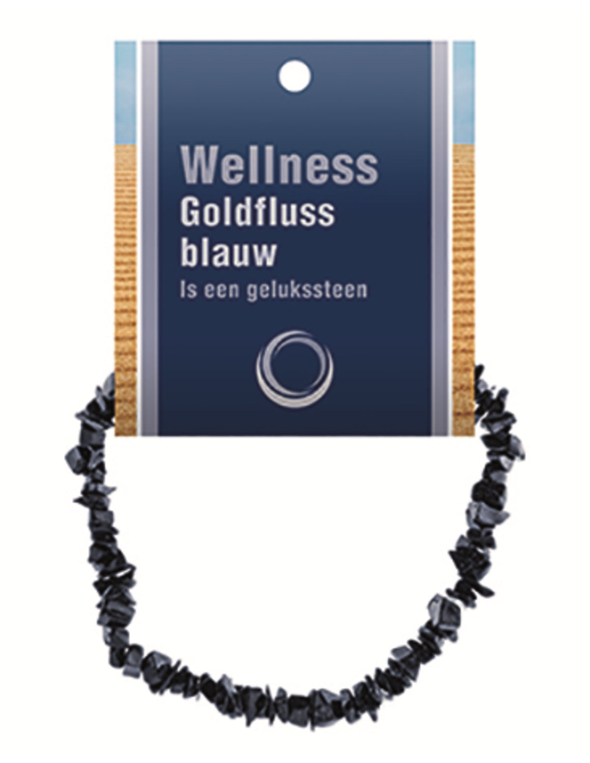 Blå guldsten armband med splitstenar (glas), På kort