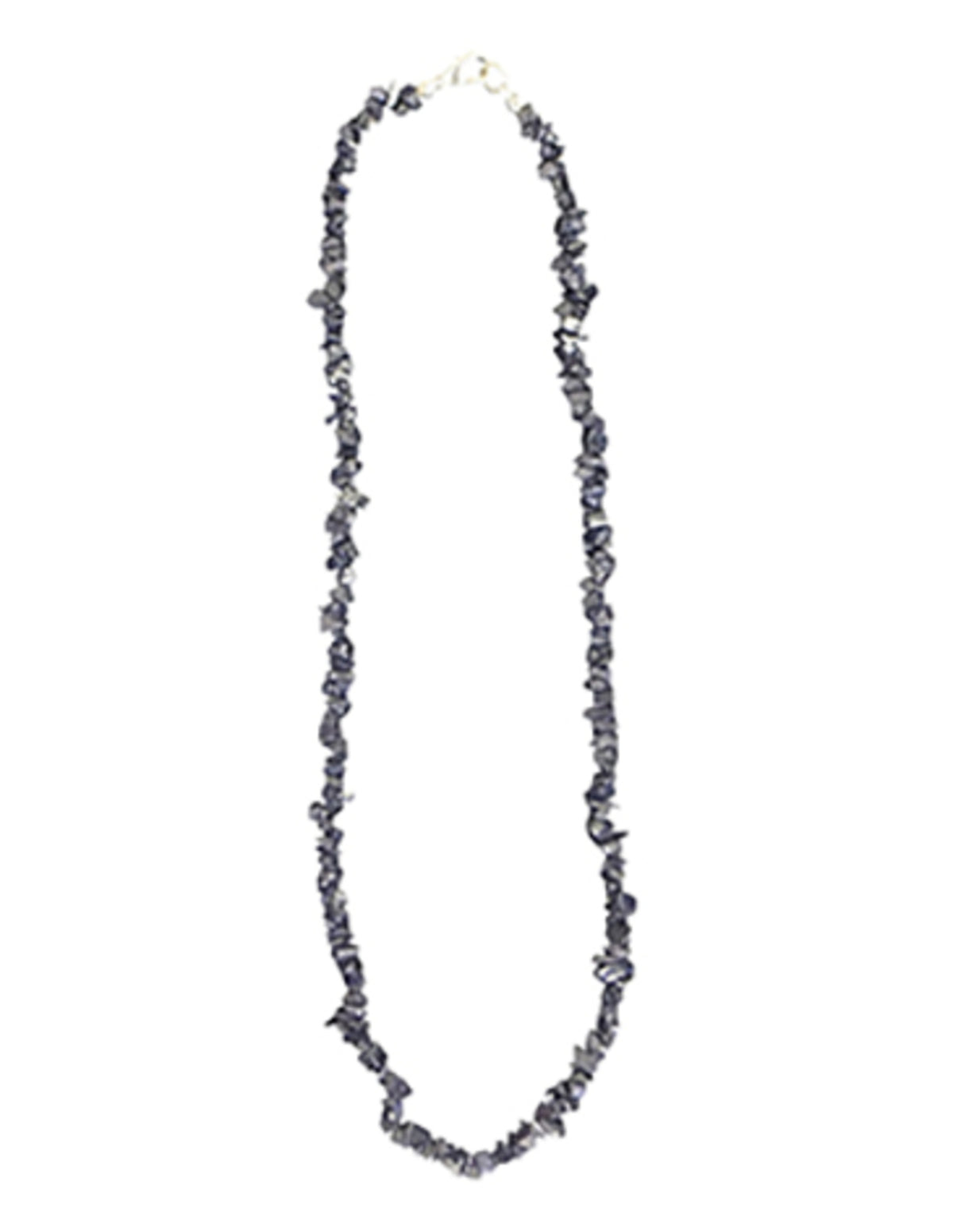 Blå guldsten halsband med splitstenar (glas)