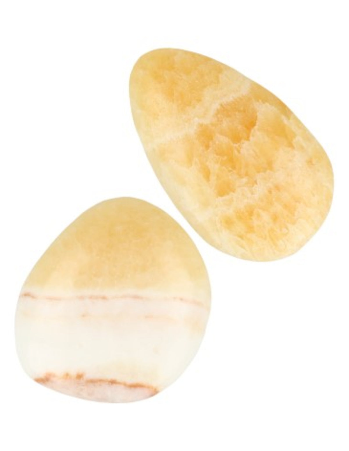 Gul kalcit trumlad sten, A-kvalitet, Madagaskar, 4 till 5 cm