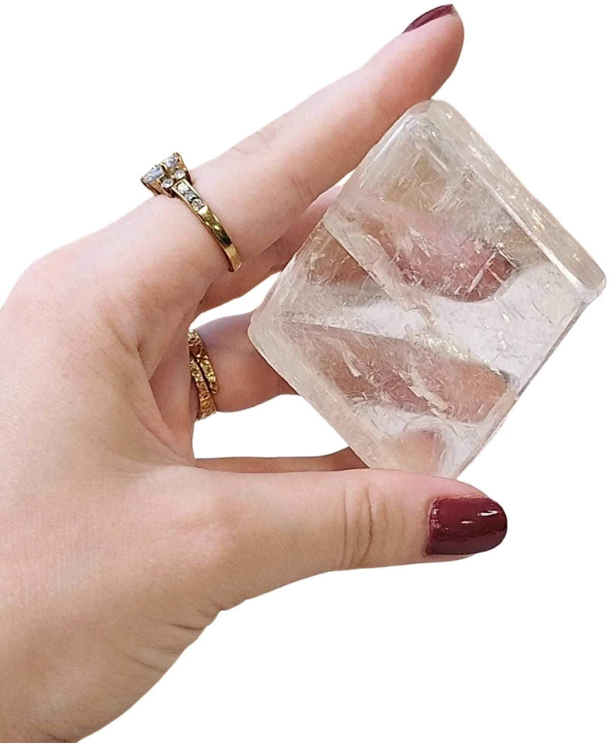 Kalcit dubbelspat, gul, transparent, 6 cm, nr 03