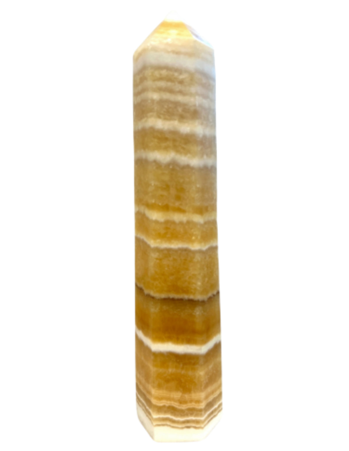 Gul kalcit spets, gul och orange, 19 cm, nr 02
