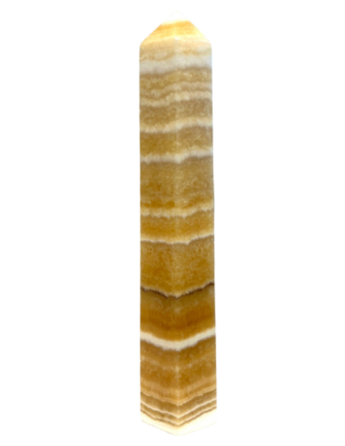 Gul kalcit spets, gul och orange, 19 cm, nr 02
