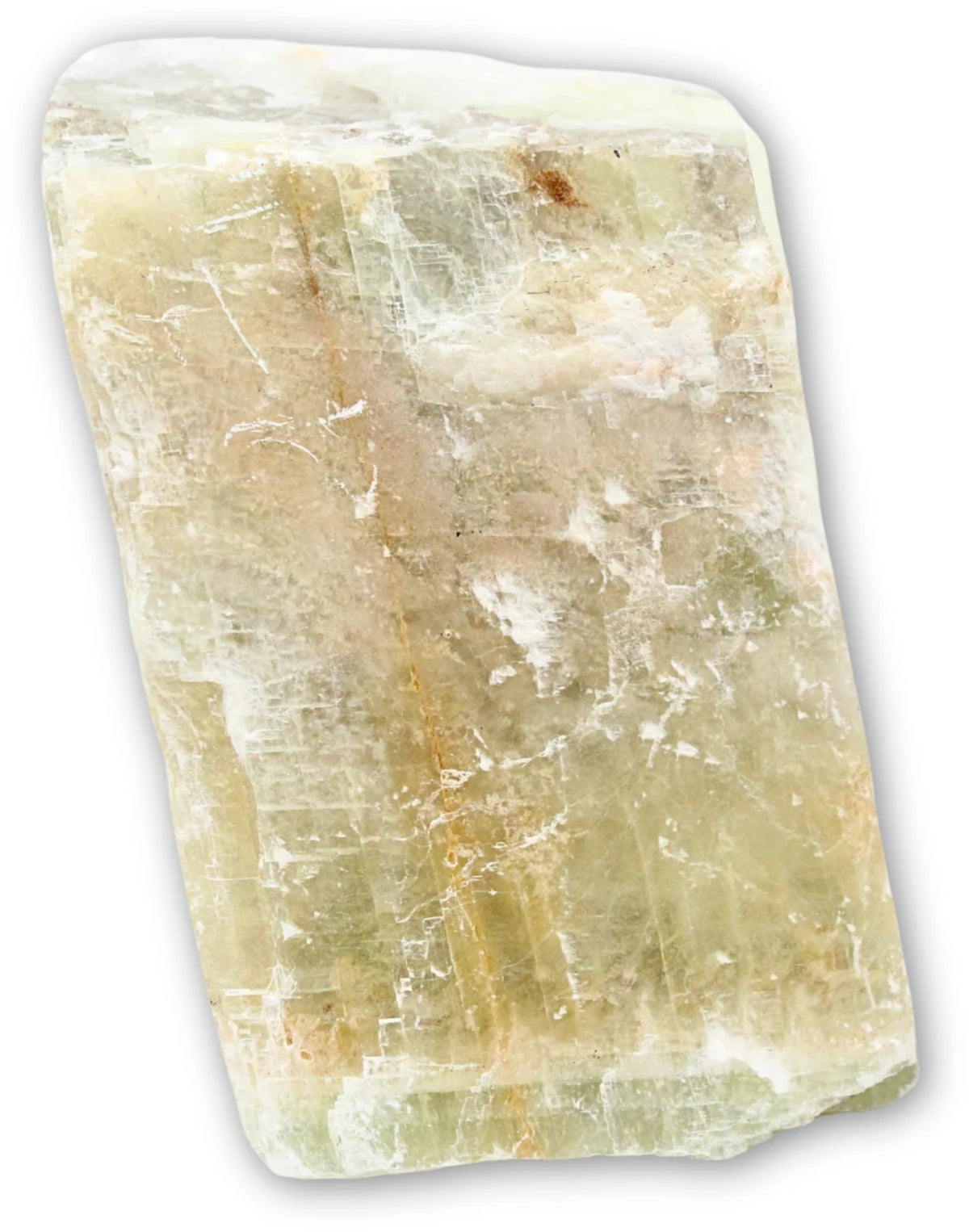 Grön kalcit dubbelspat, rå, 13,6 x 6,4 x 9,6 cm, nr 1233