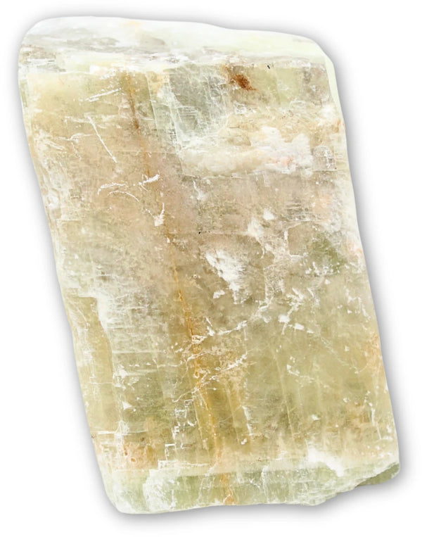Grön kalcit dubbelspat, rå, 13,6 x 6,4 x 9,6 cm, nr 1233
