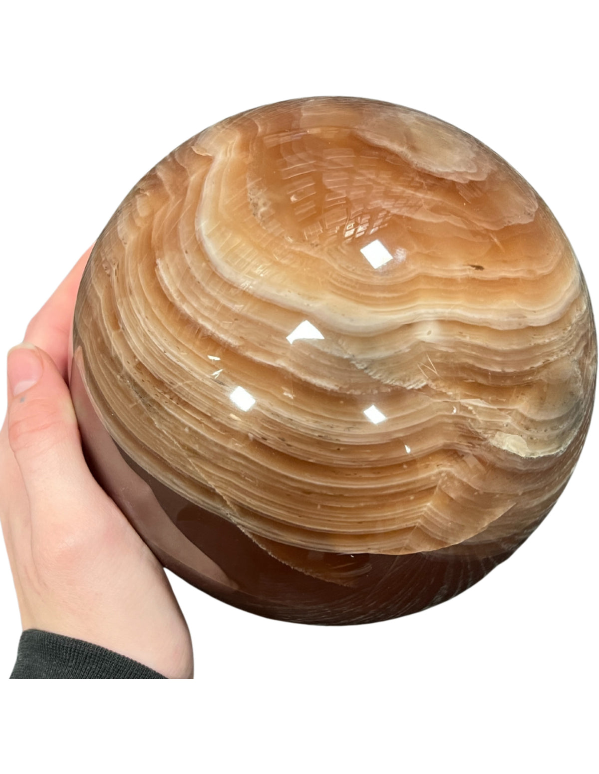 Honungskalcit kula, 16 cm, 6,6 kg, nr 888