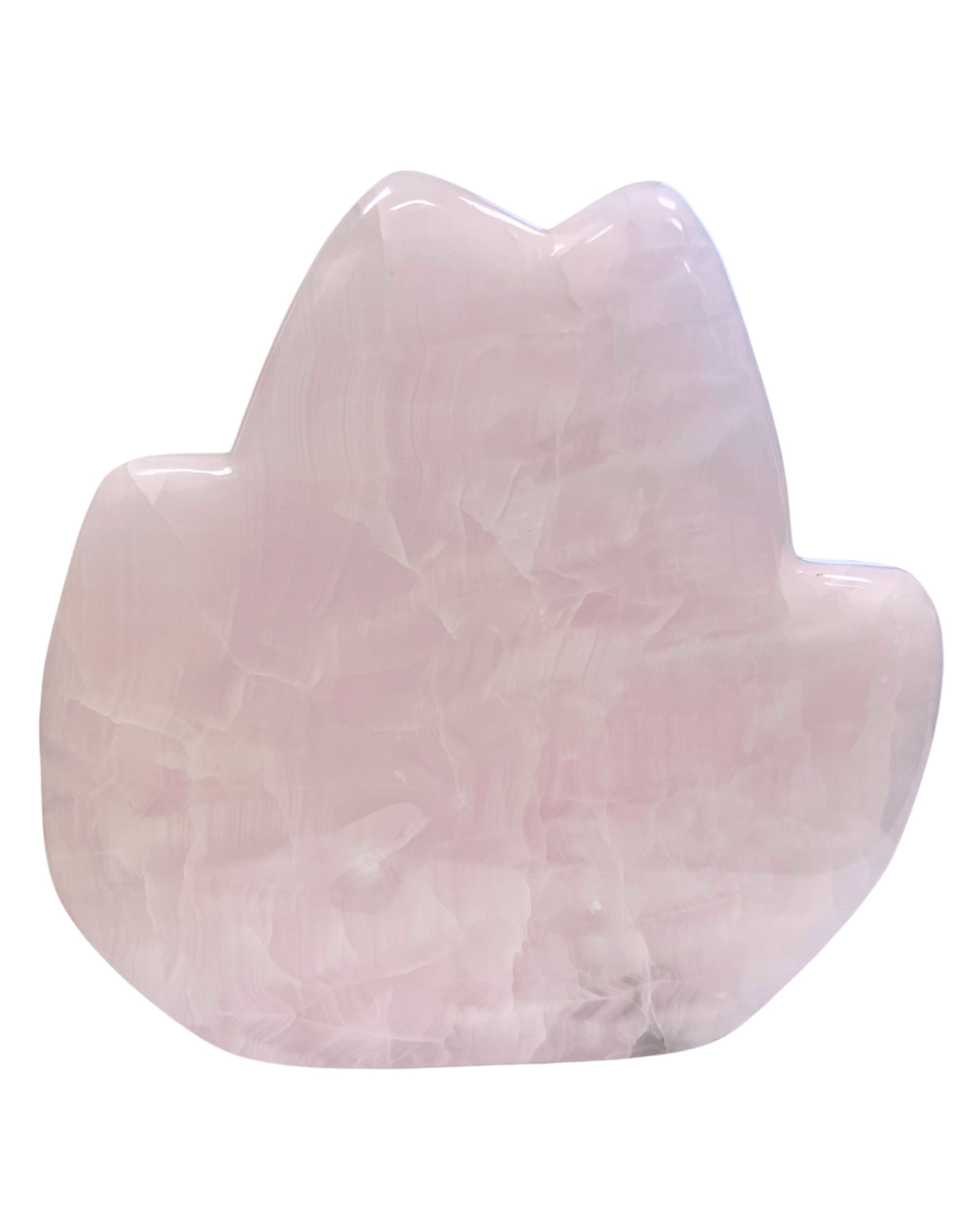 Mangankalcit skulptur, rosa, 15,5 x 15,5 x 2,5 cm, nr 22