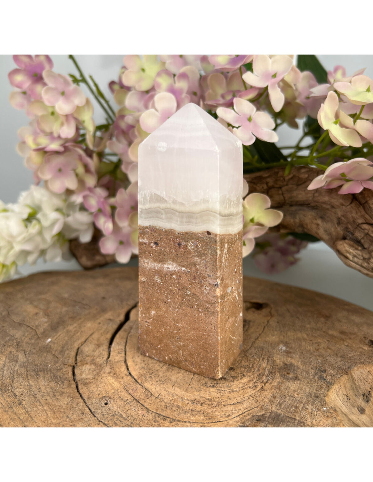 Mangankalcit obelisk, rosa kristall, 12 cm, nr 18