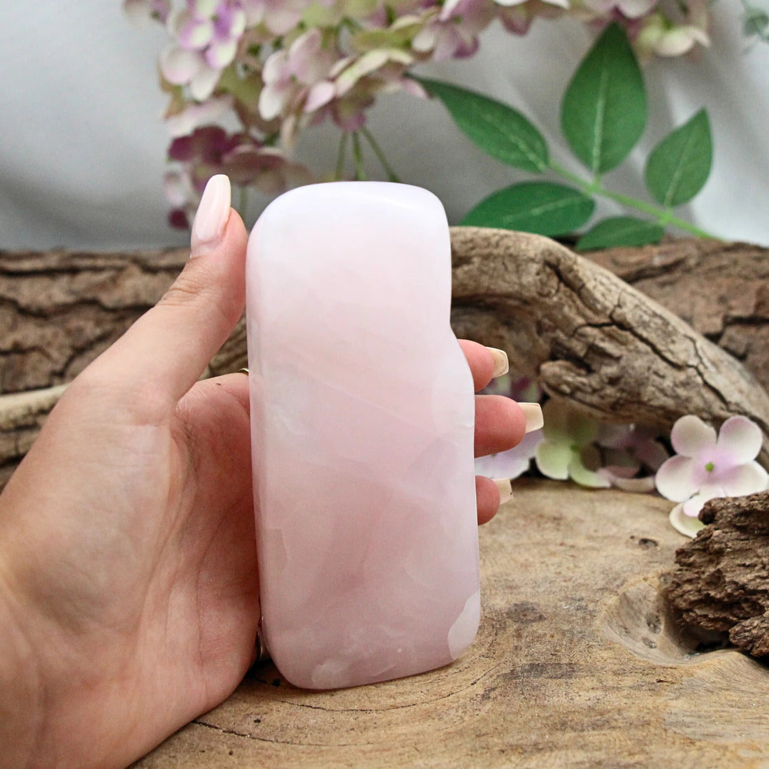 Mangankalcit skulptur, rosa, 12 x 2 x 5 cm, nr 31