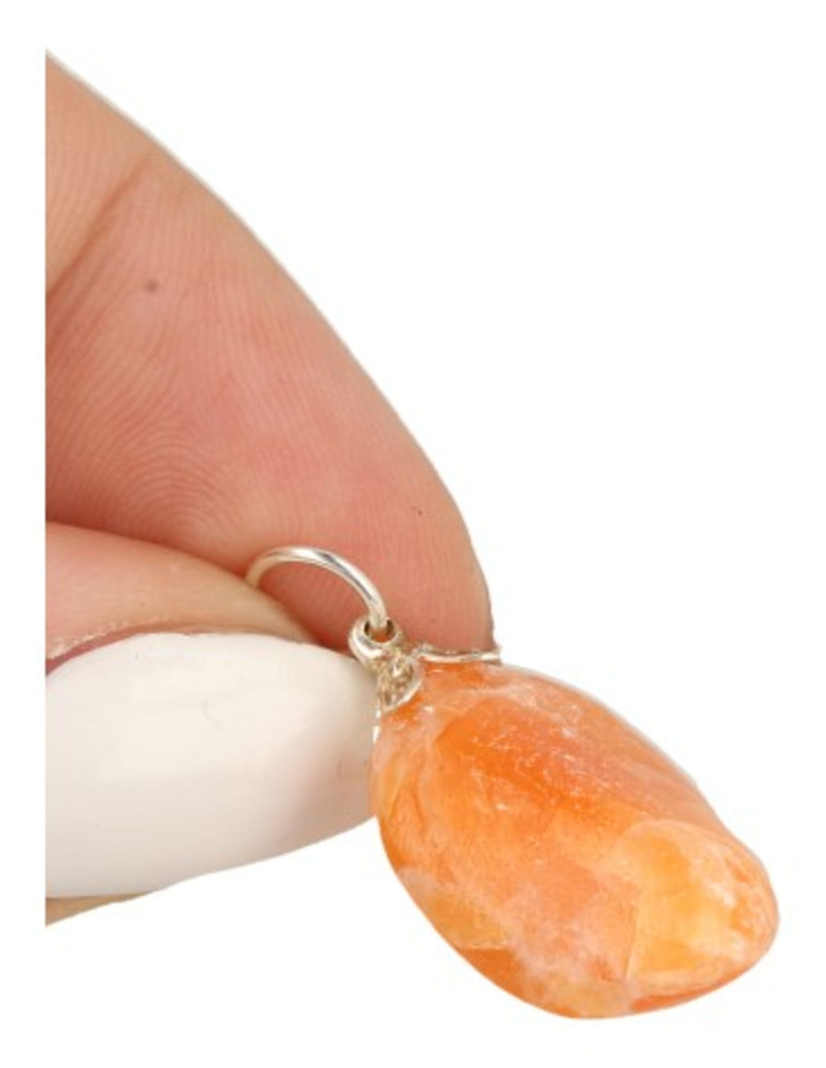 Orange kalcit hänge, orkidé
