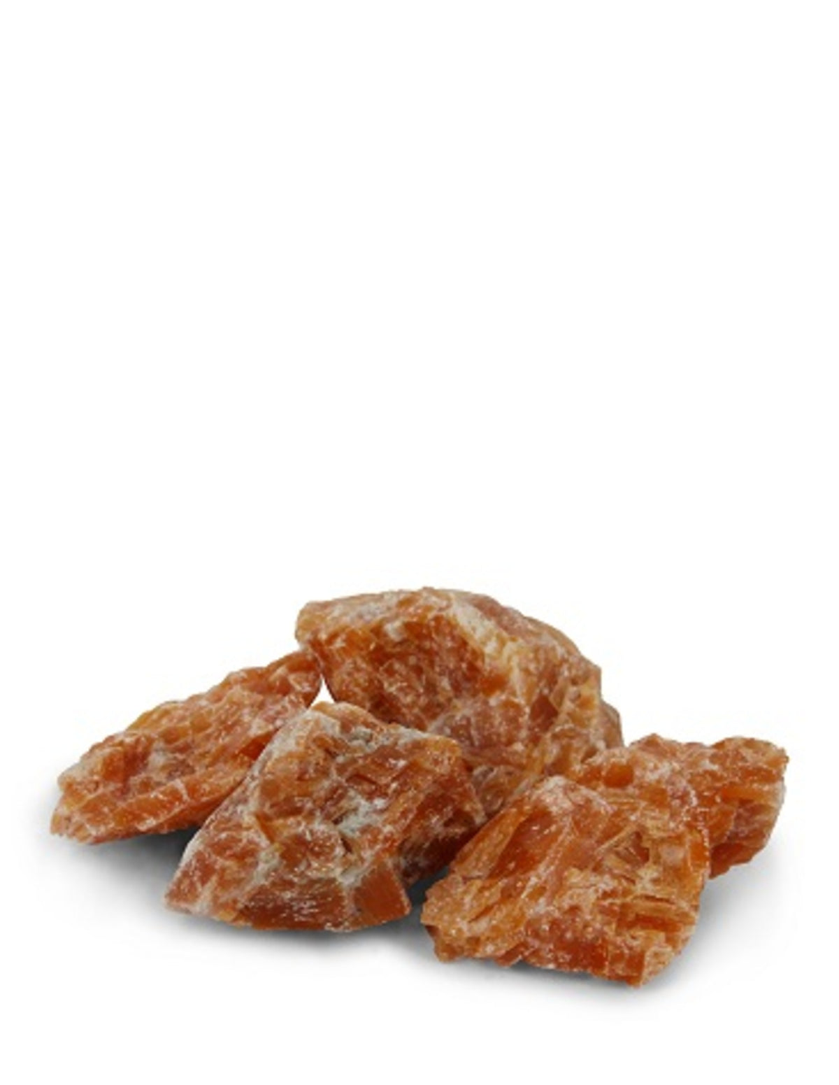 Kalcit orkidé råa stenar, orange, från Mexiko, Per kg