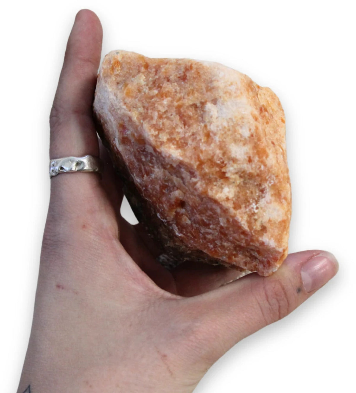 Orkidékalcit rå, eldröd, 10 cm, nr 05