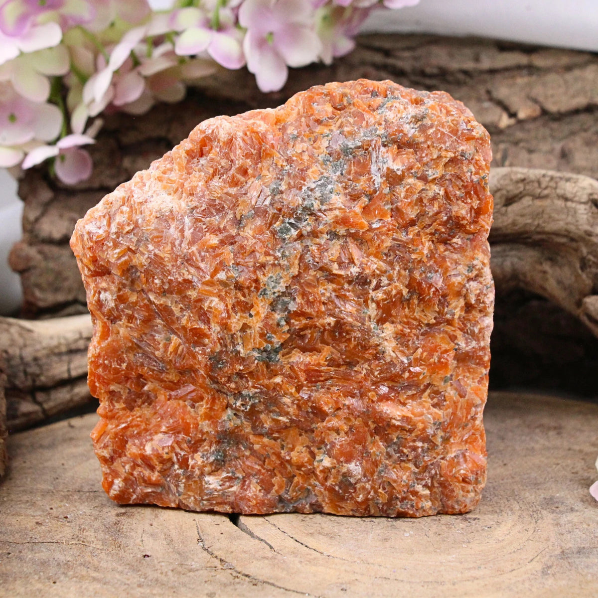 Orkidékalcit rå, orange, 12,3 cm, nr 08