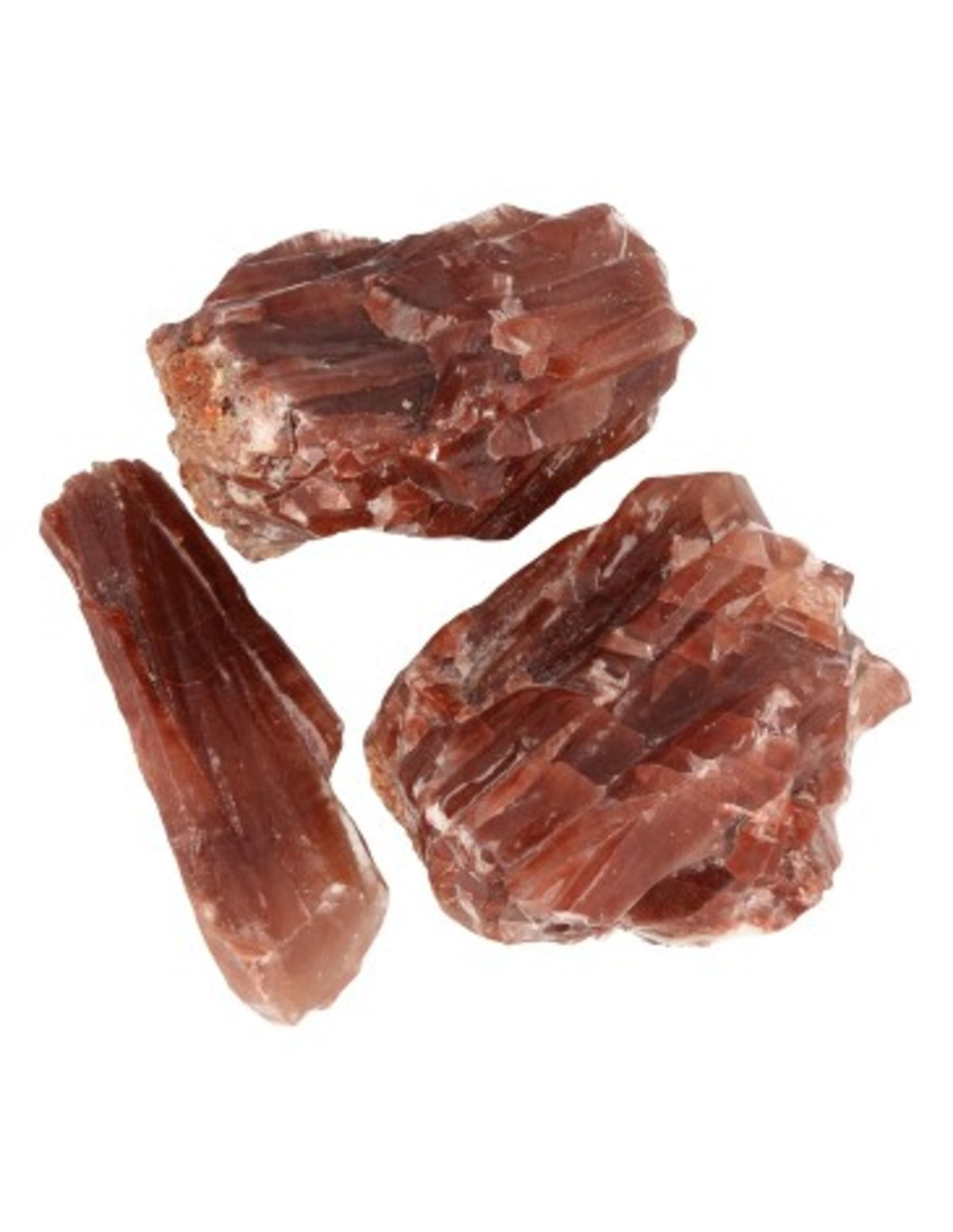 Kalcit röd råa stenar, 4 till 7 cm, Mexiko, Per kg