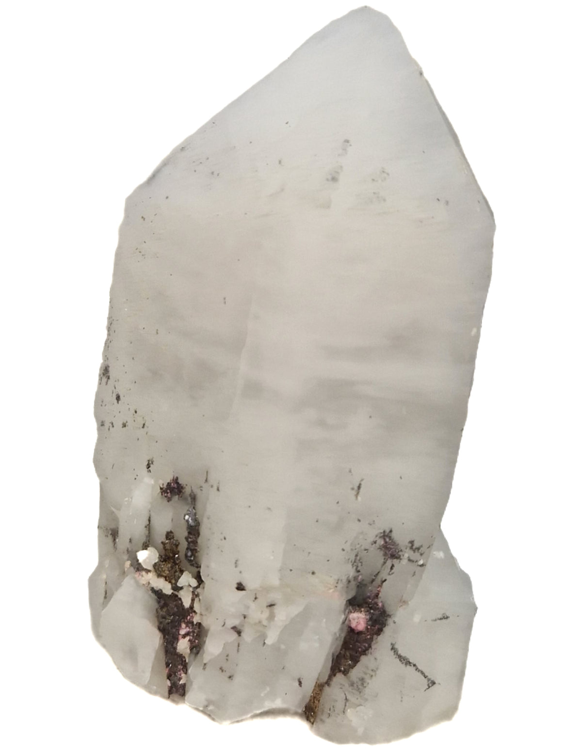 Kalcit spets med pyrit, rå, 730 g, nr 01