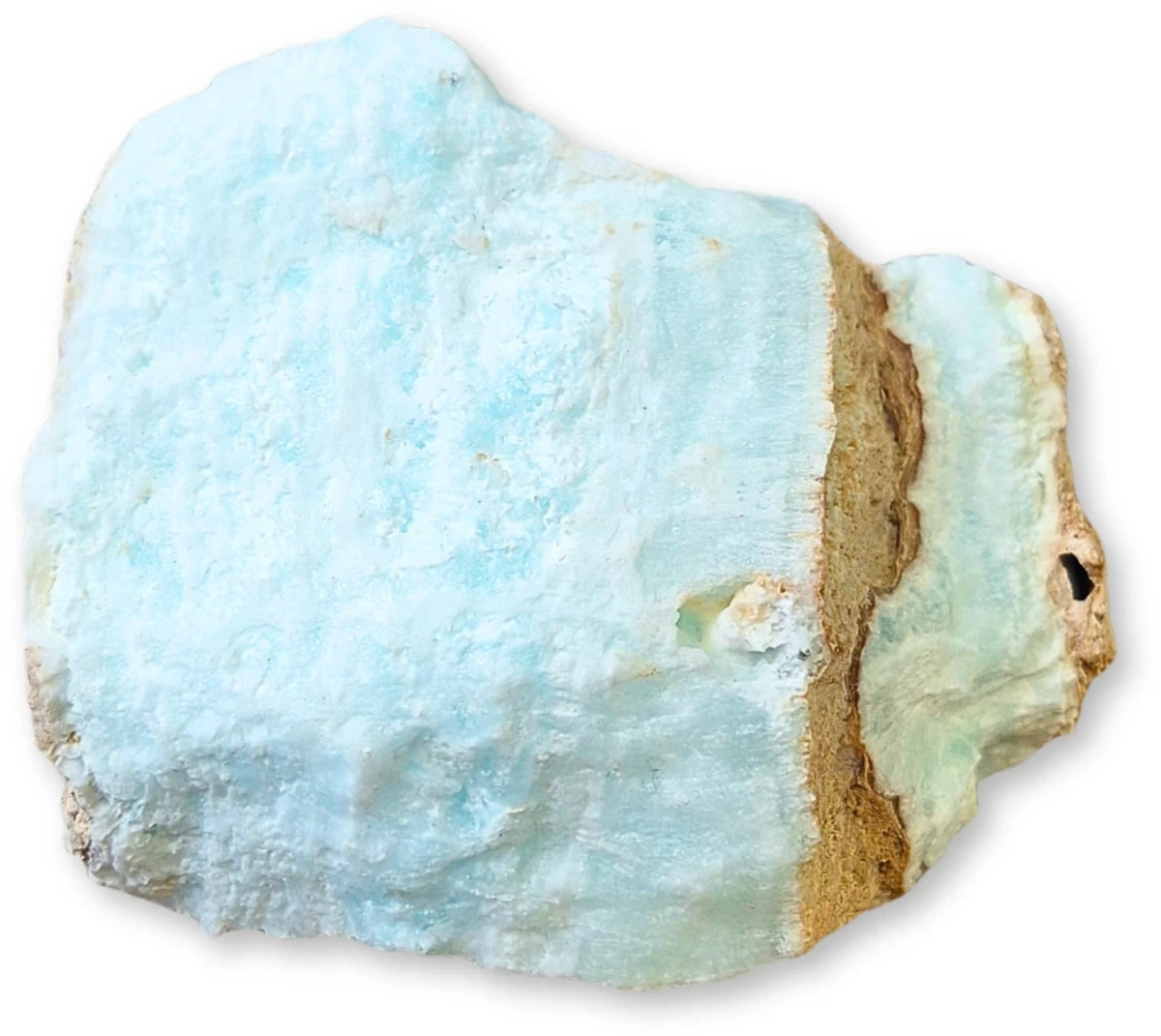 Blå kalcit rå, Caribbean blue, 10,6 cm, nr 08