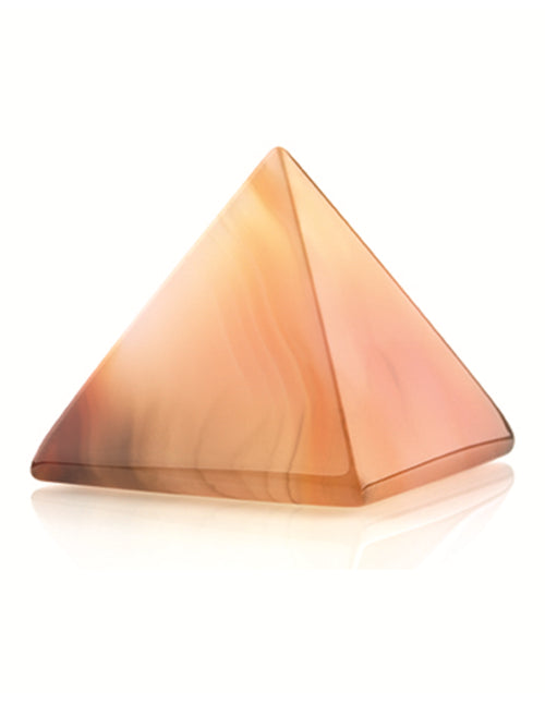 Karneol pyramid, orange till rödbrun, 3,5 cm