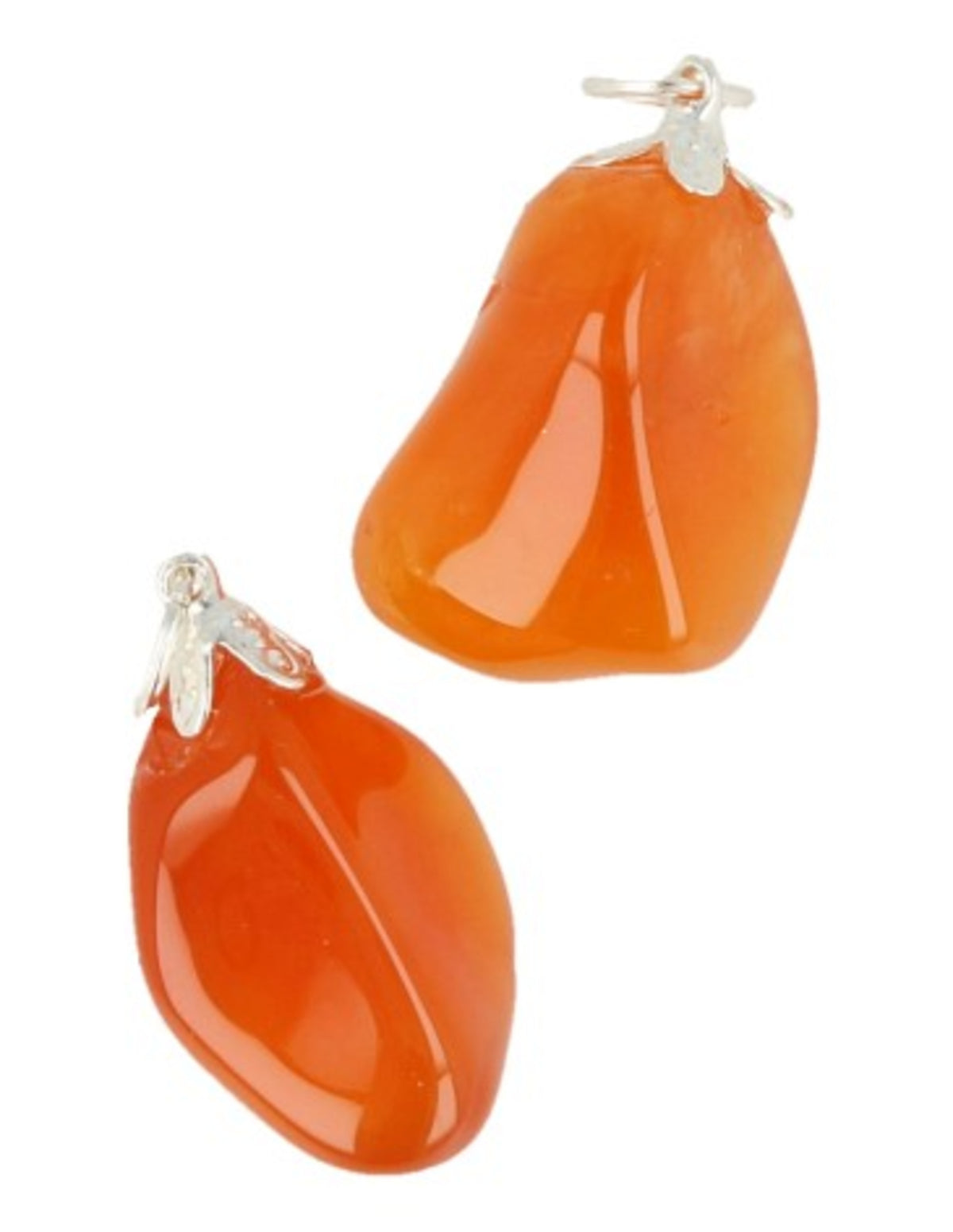 Karneol hänge, orange till röd sten