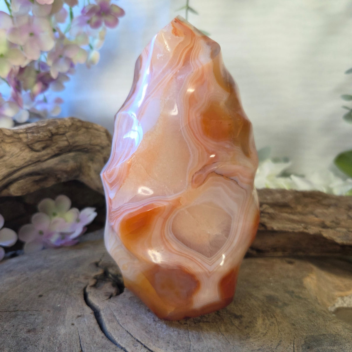 Karneol flamma, feng shui, orange, 15 cm, nr 10