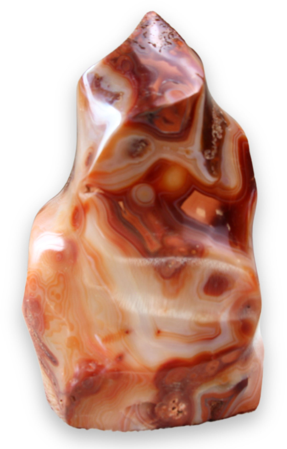 Karneol flamma, feng shui, 11,5 cm, ca 540 g, nr 12