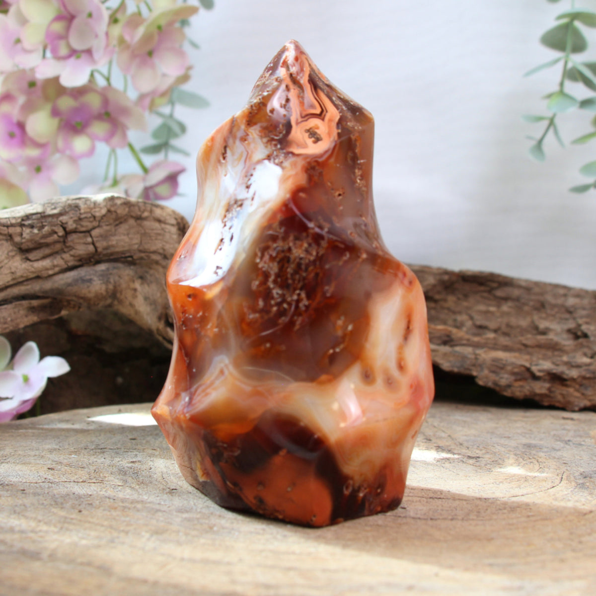 Karneol flamma, feng shui, 11,5 cm, ca 540 g, nr 12