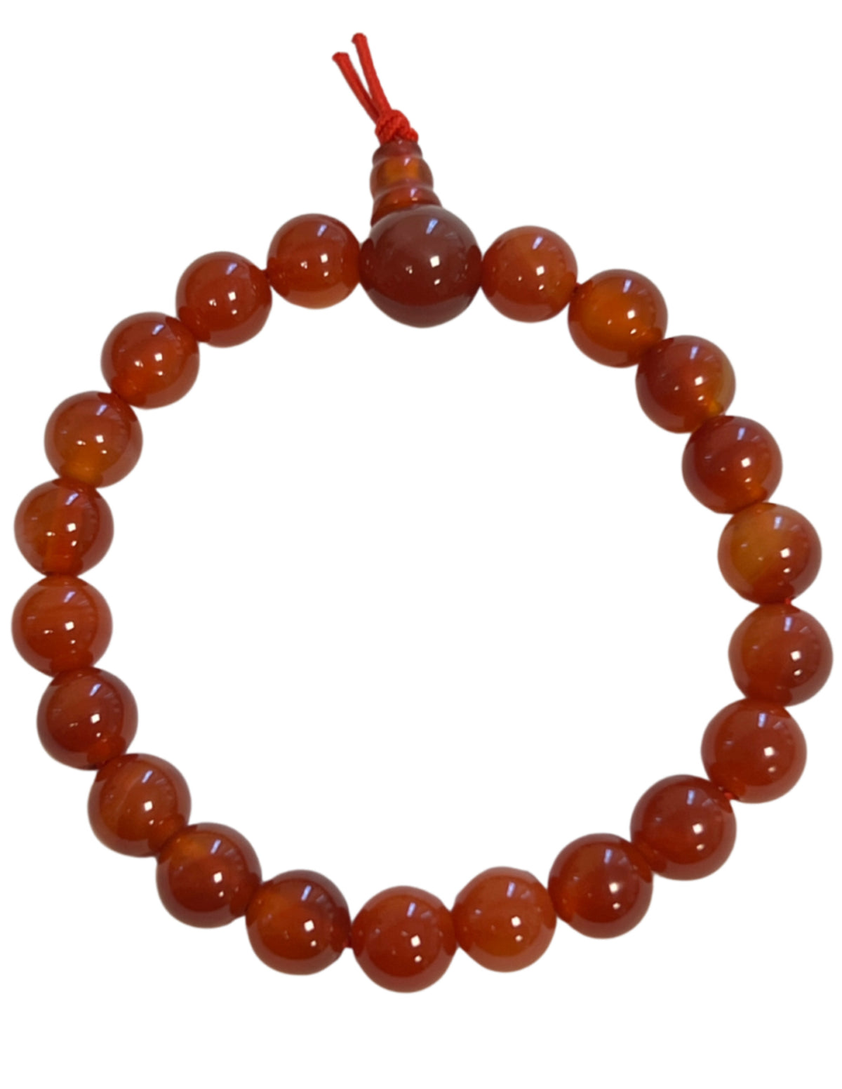 Karneol armband med pärlor, 8 mm, 18 cm