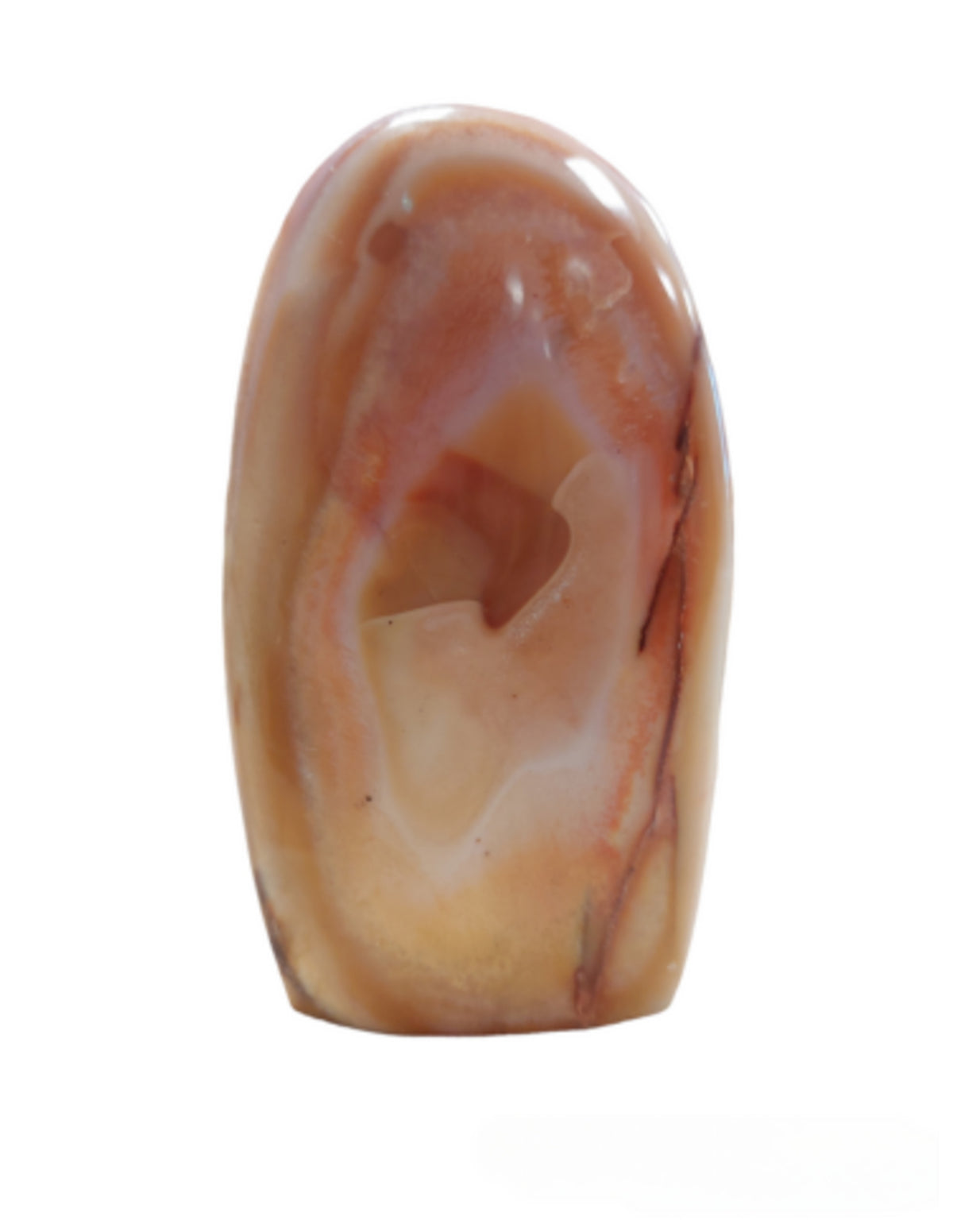 Karneol skulptur från Madagaskar, 200 till 300 g