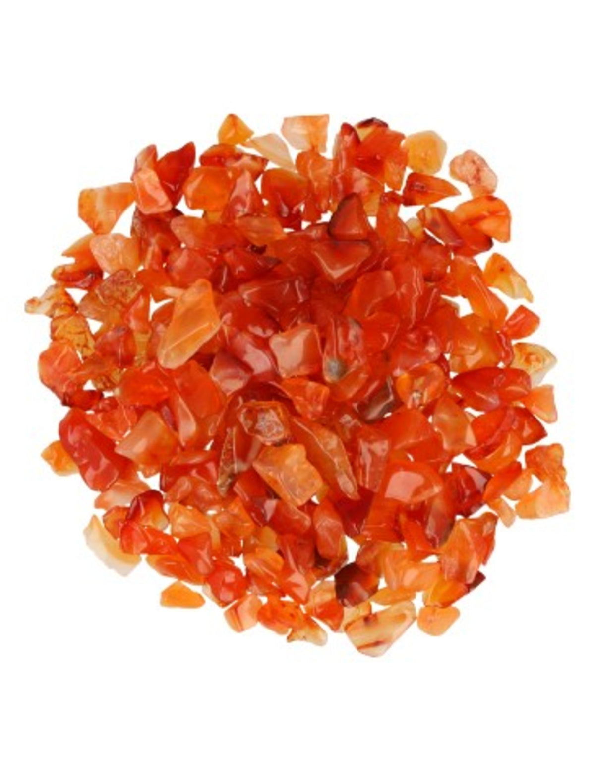 Karneol trumlade stenar, Per kg, 5 till 10 mm