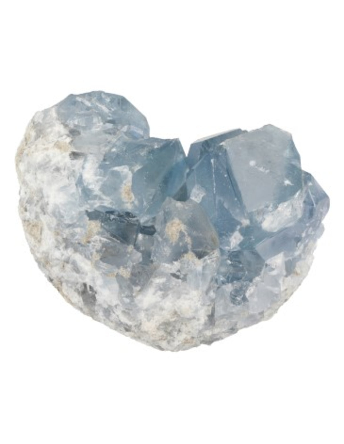 Celestin råa bitar, 3 till 5 cm, 40 till 110 g per bit