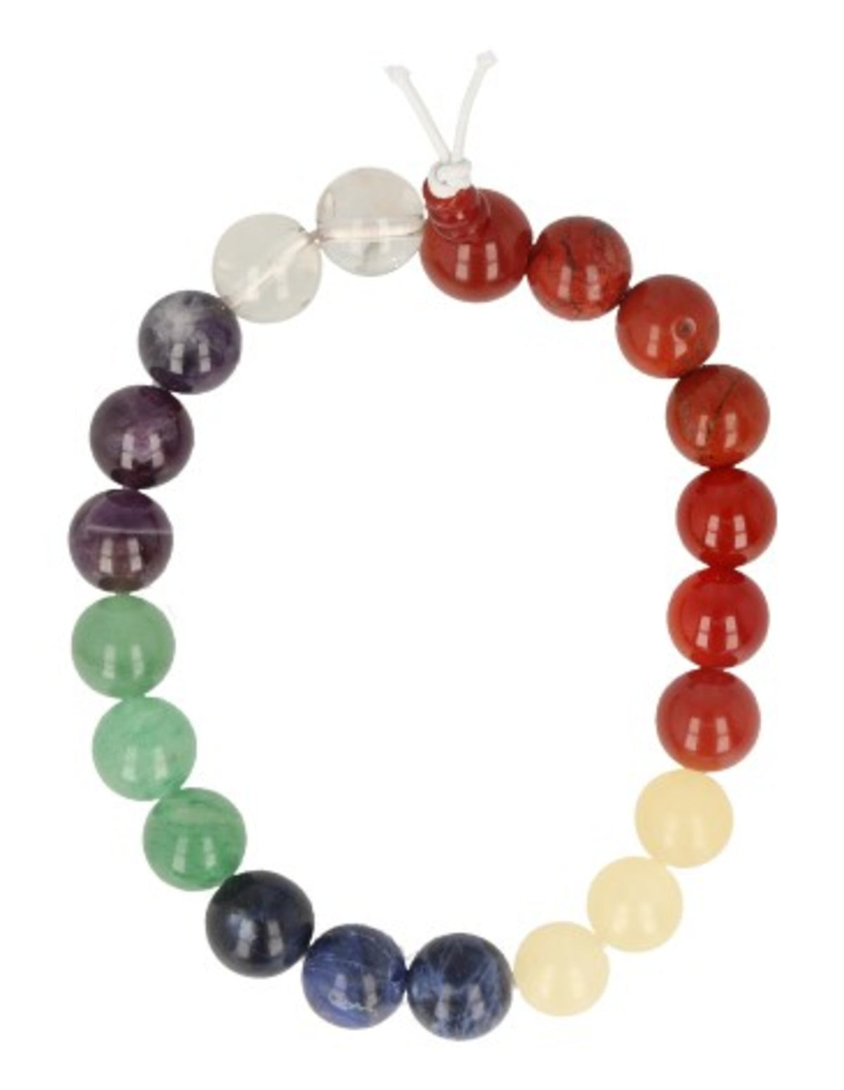 Chakra armband med stenar, XL, pärlor 10 mm, 21 cm, för män